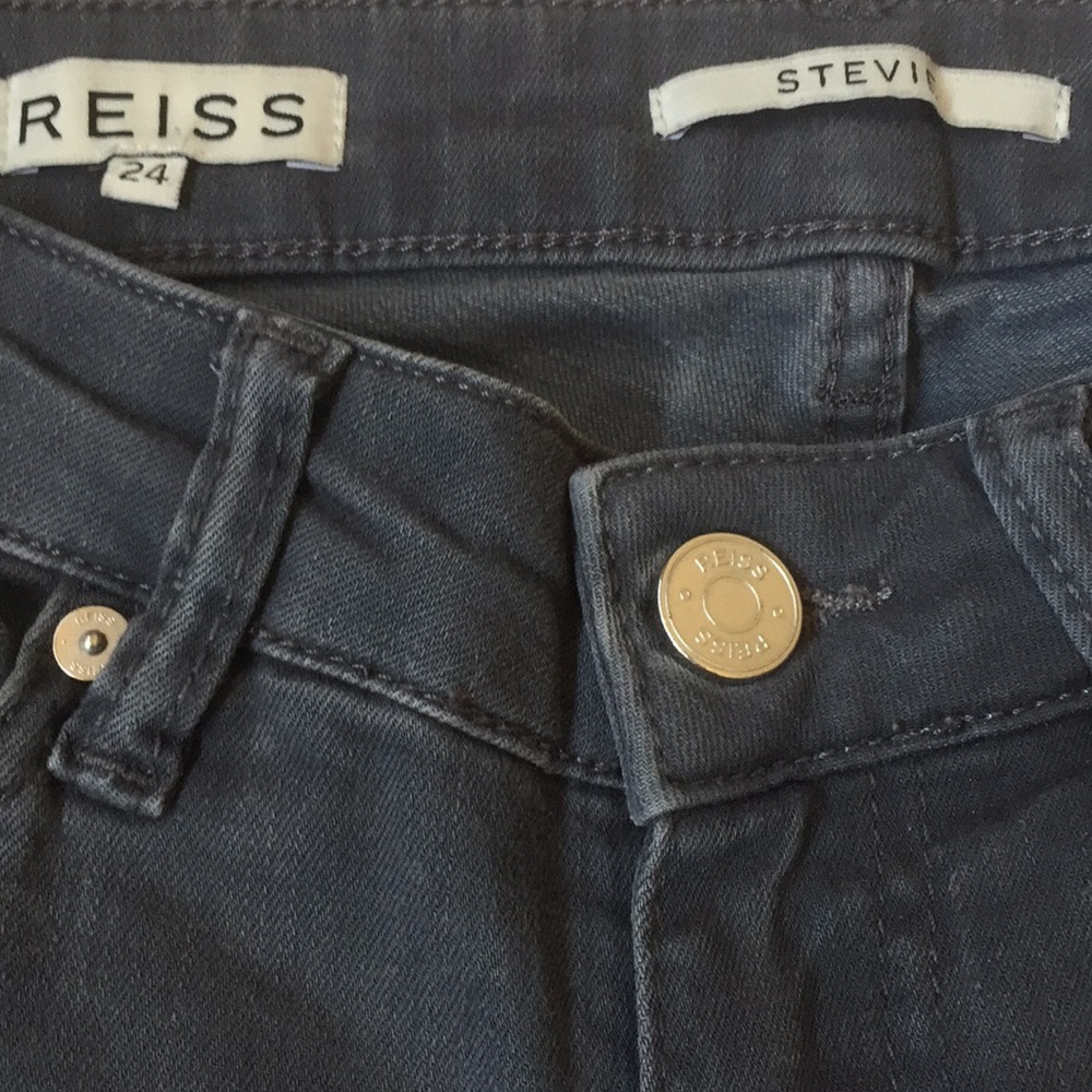 Reiss Stevie Grey Skinny Jeans Size 24 - Picture 3 of 4